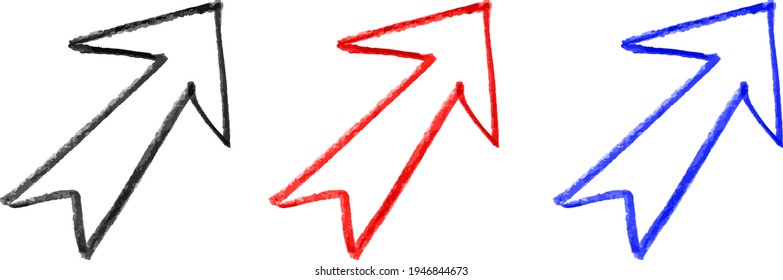 Hand drawn arrow icon variation set