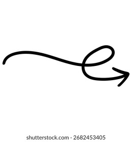 Conjunto de Vectores de icono de flecha dibujado a mano. Colección de signo de ilustración de dirección, hecha a mano. Símbolo o logotipo del puntero.