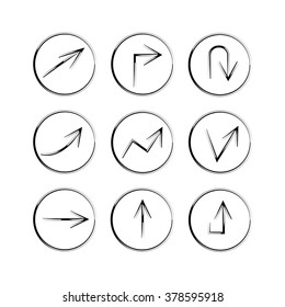 hand drawn arrow icons