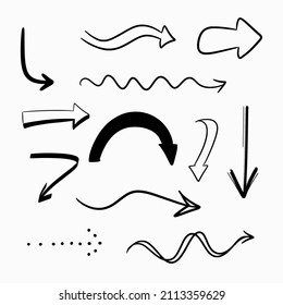 Hand drawn arrow illustration collection