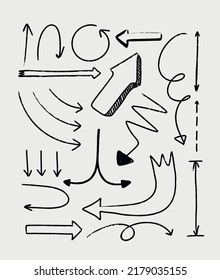 Hand gezeichnete Pfeil-Illustrations-Kollektion