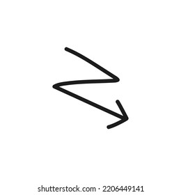 Hand drawn arrow illustration vector