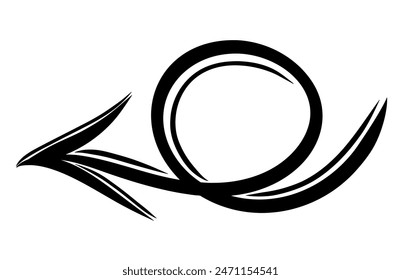 Hand drawn arrow isolated on transparent background. vector illustration element.