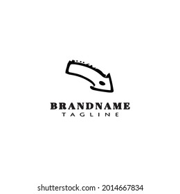 hand drawn arrow logo icon modern design template cartoon vector