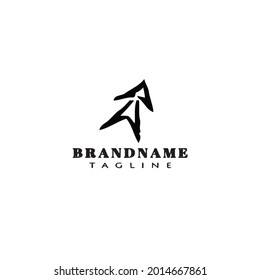 hand drawn arrow logo icon modern template cartoon vector illustration