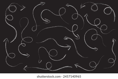 Hand drawn arrow mark doddle sketch. Doddle arrow set. 11:11