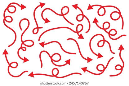 Hand drawn arrow mark doddle sketch. Doddle arrow set. 11:11