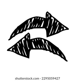 hand drawn arrow mark icons element