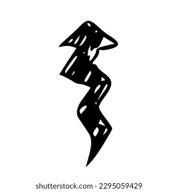 elemento de iconos de marca de flecha dibujada a mano