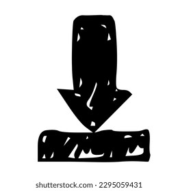 elemento de iconos de marca de flecha dibujada a mano
