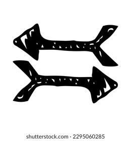 hand drawn arrow mark icons element