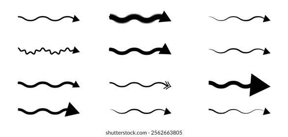 Hand drawn arrow mark icons vector