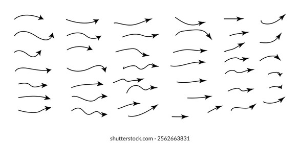 Hand drawn arrow mark icons vector