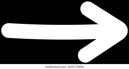 Hand drawn arrow pointer. Arrow icons isolated. White brush arrow. White arrow icon isolated. 