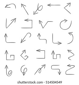 hand drawn arrow set