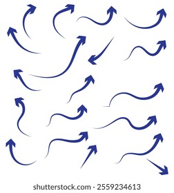 Hand drawn arrow set . 333