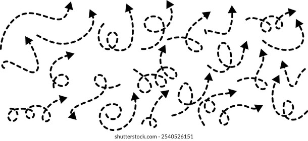 Hand Drawn Arrow Set Black Vector eps10.