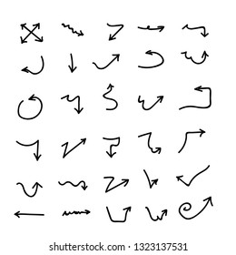 Hand Drawn Arrow Set Collection Vector - Doodle / Illustration