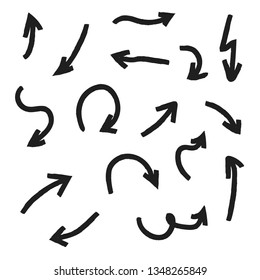Hand Drawn Arrow Set Collection Vector / Illustration