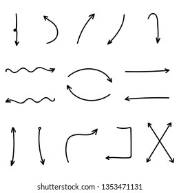 Hand Drawn Arrow Set Collection