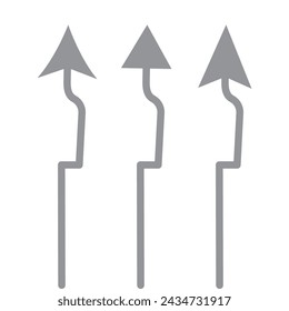 Hand drawn arrow set, collection of black direction pencil sketch symbols, vector illustration graphic design elements