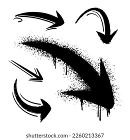 hand drawn arrow set. Doodle vector illustration.