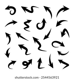 handgezeichneter Pfeil. Doodle-Abbildung.