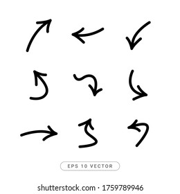 Hand Drawn Arrow Set - EPS 10 Vector
