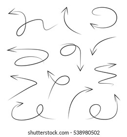 Hand Drawn Arrow Set Stock Vector (Royalty Free) 1236218761