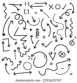Hand Drawn Arrow Set. Arrow sketch