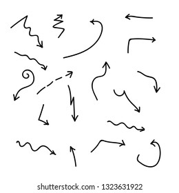 Hand Drawn Arrow Set Vector / Illustration