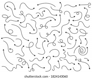 Hand drawn arrow set vector design