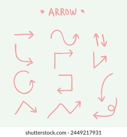 icono de Vector de conjunto de flechas dibujado a mano