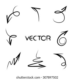 hand drawn arrow set, vector arrows