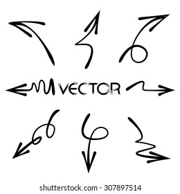hand drawn arrow set, vector arrows