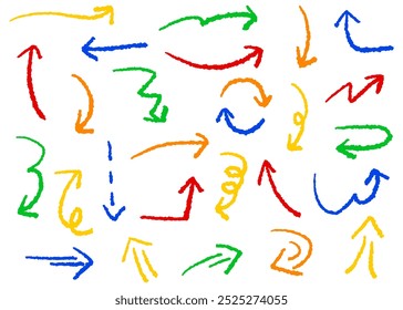 Hand drawn arrow sets, variation sets, vectors