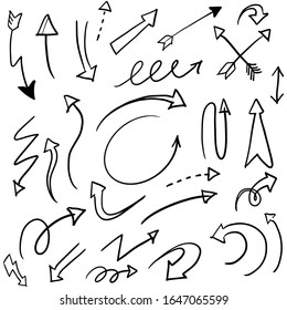 dibujo a mano del signo de flecha