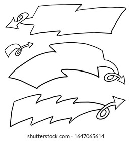 hand drawn of arrow sign