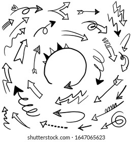 hand drawn of arrow sign