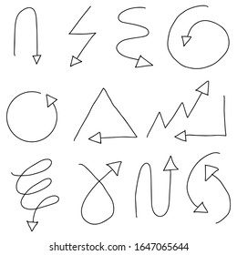hand drawn of arrow sign