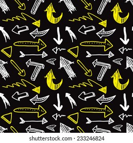 hand drawn arrow sign background