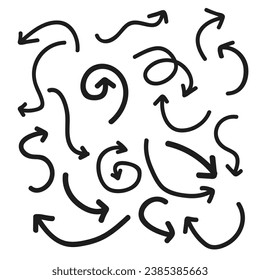 Hand drawn arrow. sketch outline simple design element
