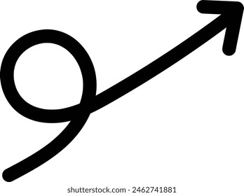 Flecha dibujada a mano - Vector de stock