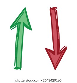 Hand drawn arrow symbol. Business clipart. Single element for design