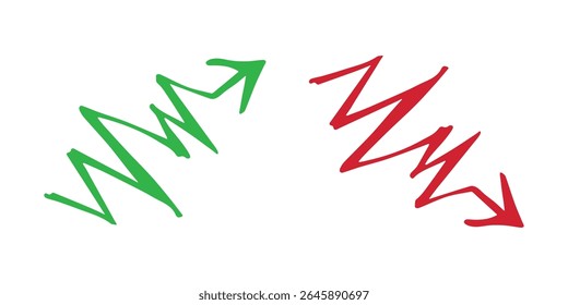 Hand drawn arrow symbol. Business clipart. Single element for design