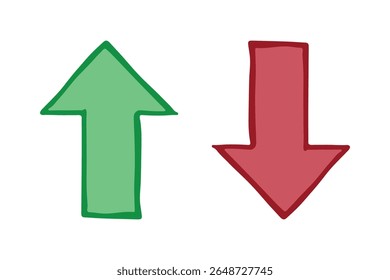 Hand drawn arrow symbol. Business clipart. Single element for design