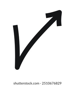 Hand drawn arrow up, profit and finance concept