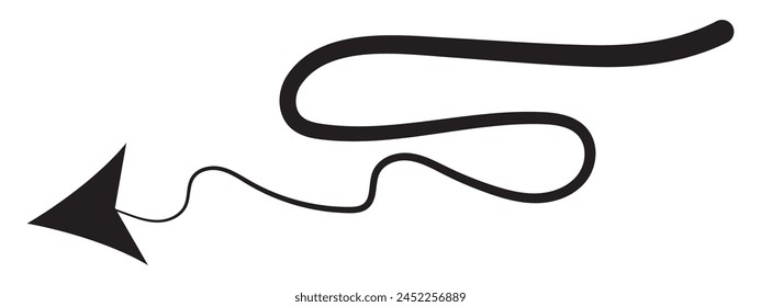 Hand drawn arrow. Vector doodle icon. Vector illustration. PNG.