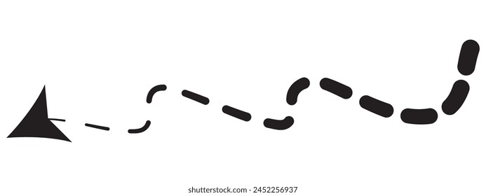Hand drawn arrow. Vector doodle icon. Vector illustration. PNG.