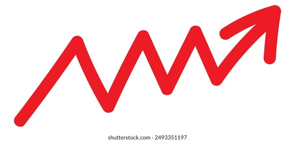 Hand drawn arrow. Vector doodle icon. Vector illustration. PNG.